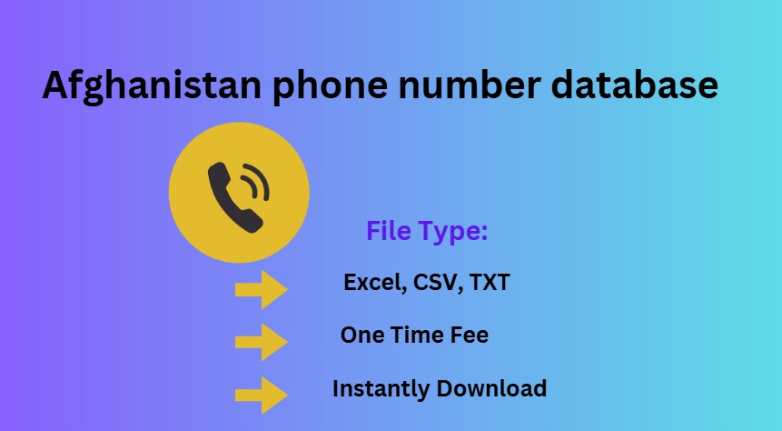 Afghanistan phone number database