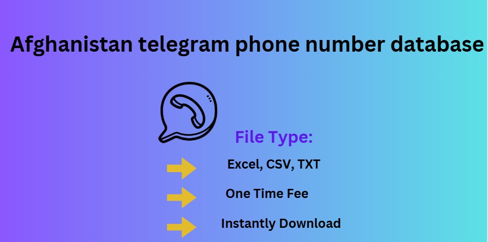 Afghanistan telegram phone number database