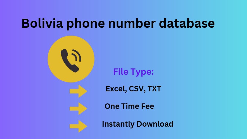 Bolivia phone number database