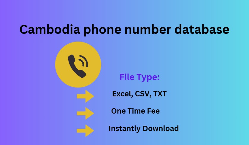 Cambodia phone number database