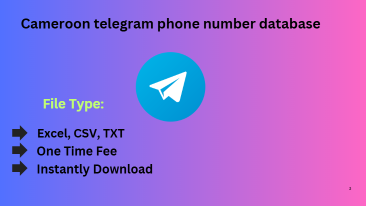 Cameroon telegram phone number database