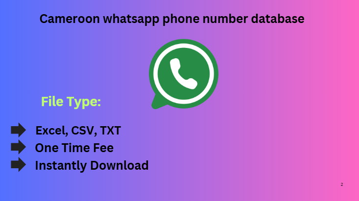 Cameroon whatsapp phone number database