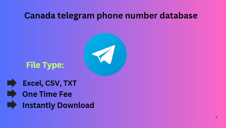 Canada telegram phone number database