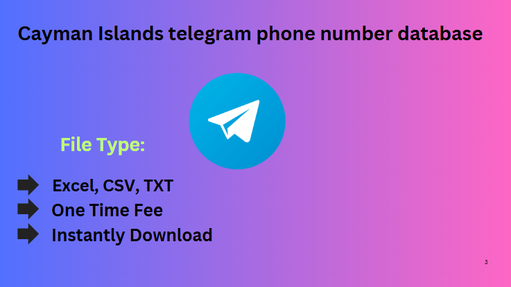 Cayman Islands telegram phone number database