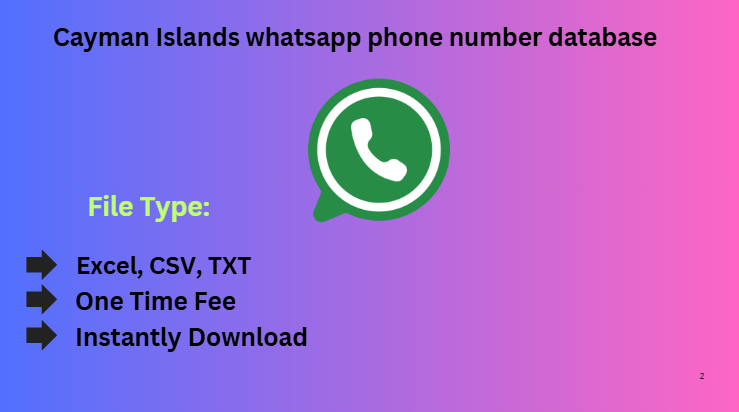 Cayman Islands whatsapp phone number database