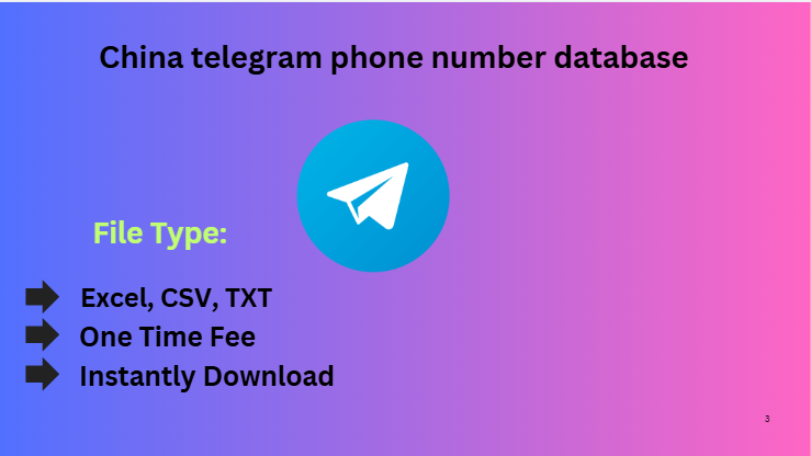 China telegram phone number database