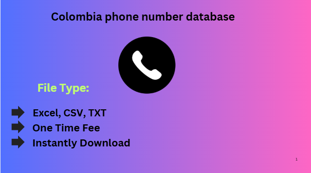 Colombia phone number database