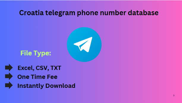 Croatia telegram phone number database