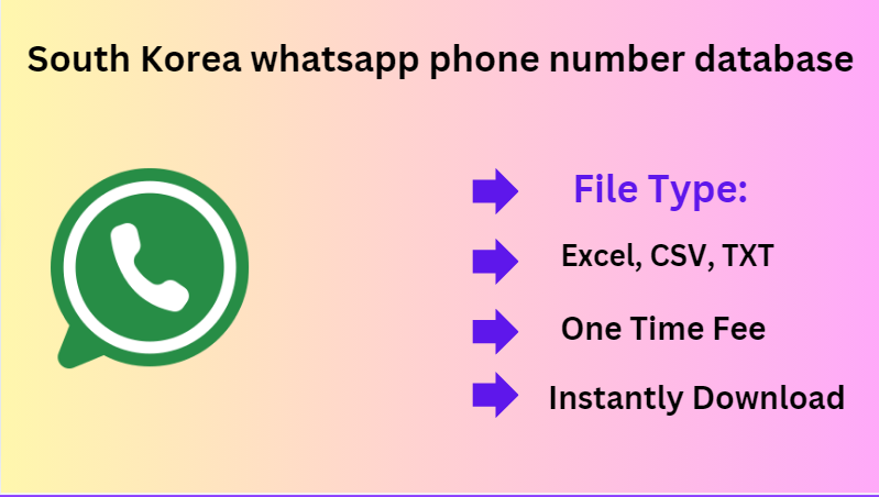 South Korea whatsapp phone number database